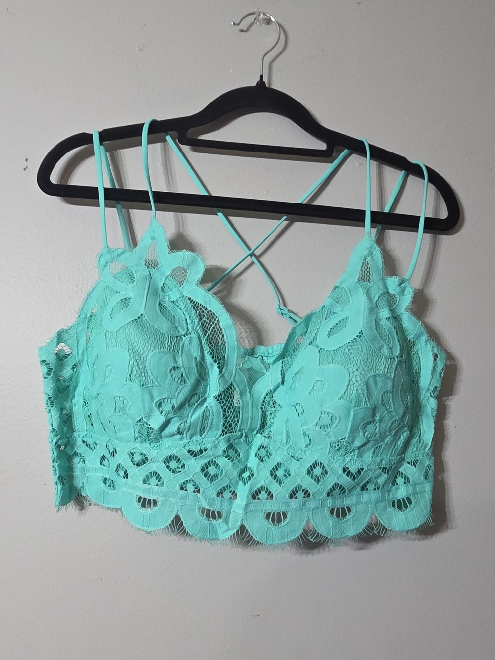 Zenana Outfitters Turquoise Lace Bralette